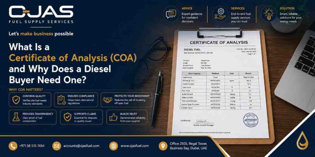 What Is a Certificate of Analysis (COA) and Why Does a Diesel Buyer Need One