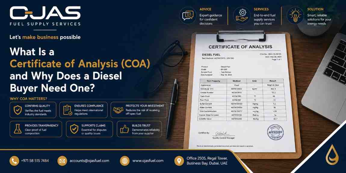 What Is a Certificate of Analysis (COA) and Why Does a Diesel Buyer Need One