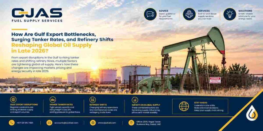 How Are Gulf Export Bottlenecks, Surging Tanker Rates, and Refinery Shifts Reshaping Global Oil Supply in Late 2026?